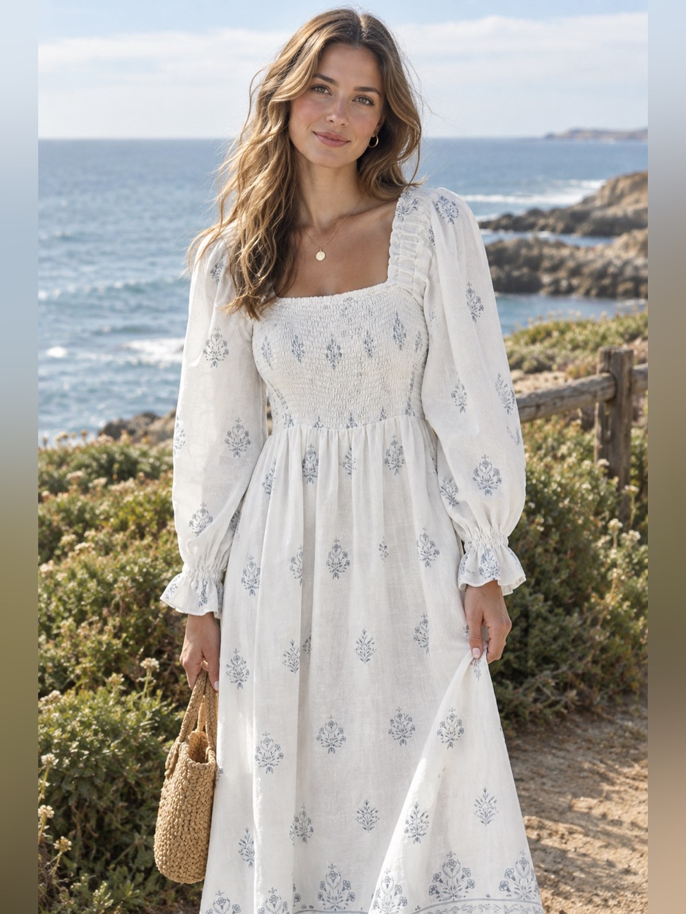 Spartina linen maxi dress